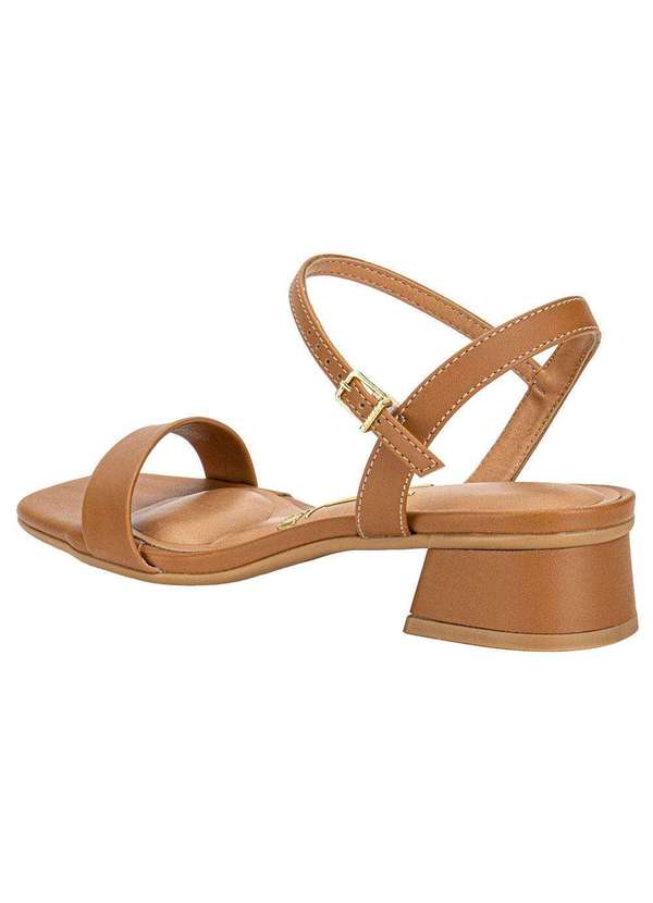 Vizzano - Sandália Feminina Salto Grosso Vizzano 6454111 Caramelo 3