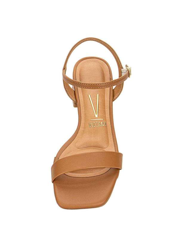 Vizzano - Sandália Feminina Salto Grosso Vizzano 6454111 Caramelo 4