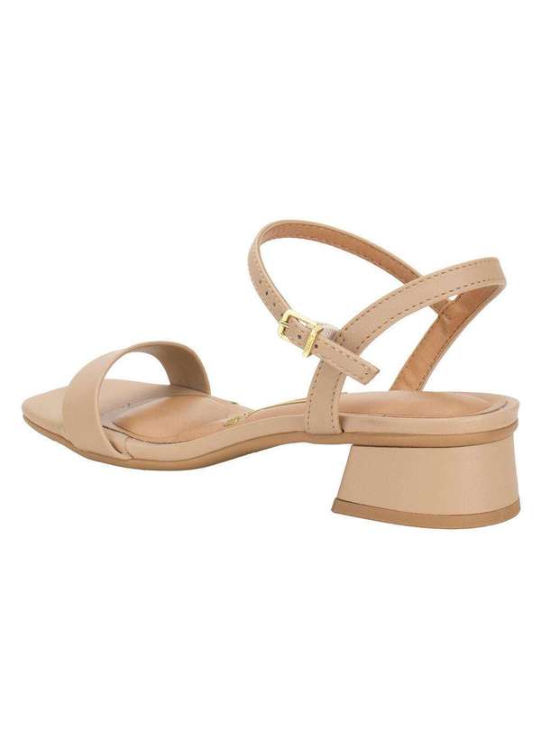 Vizzano - Sandália Feminina Salto Grosso Vizzano 6454111 Bege 3