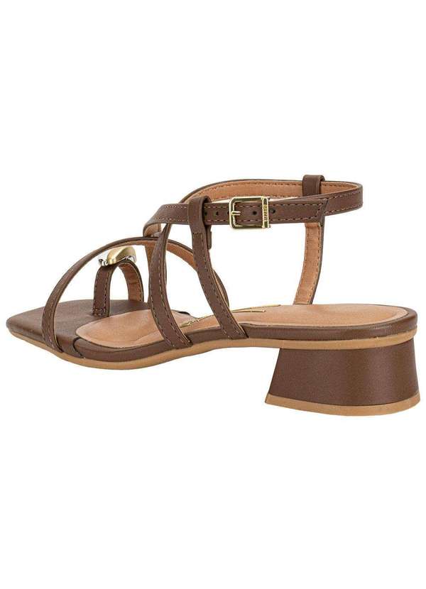 Vizzano - Sandália Feminina Salto Grosso Vizzano 6454123 - Café 3