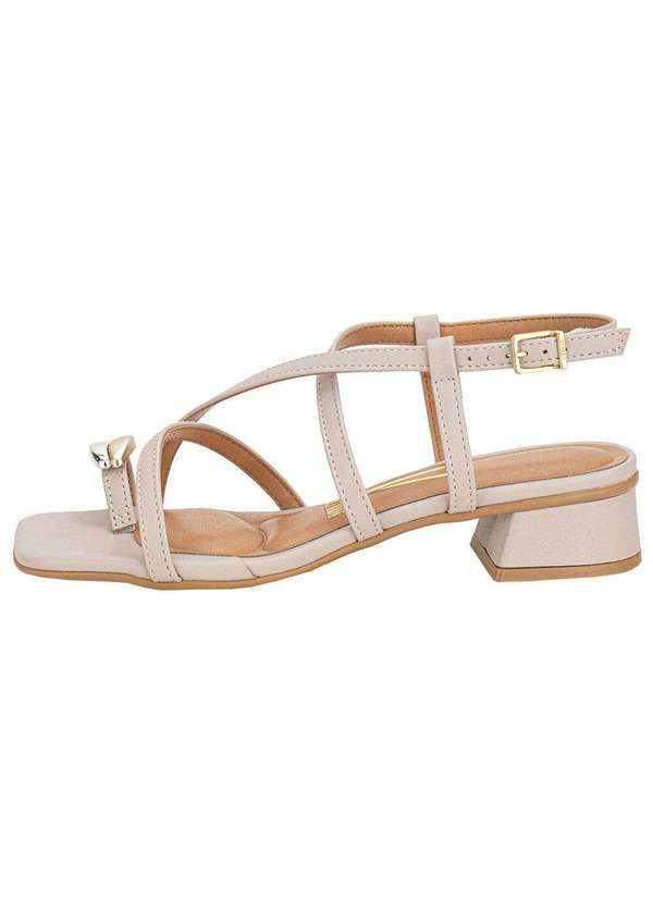 Vizzano - Sandália Feminina Salto Grosso Vizzano 6454123 - Cinza 2