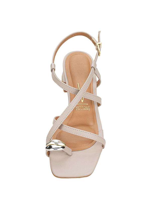 Vizzano - Sandália Feminina Salto Grosso Vizzano 6454123 - Cinza 5