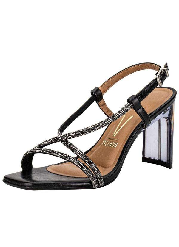 Vizzano - Sandália Feminina Salto Grosso Vizzano 6457214 Preto
