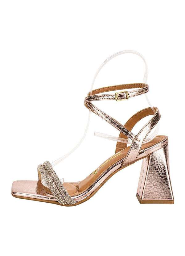 Vizzano - Sandália Feminina Salto Grosso Vizzano 6464419 - Bronze 2