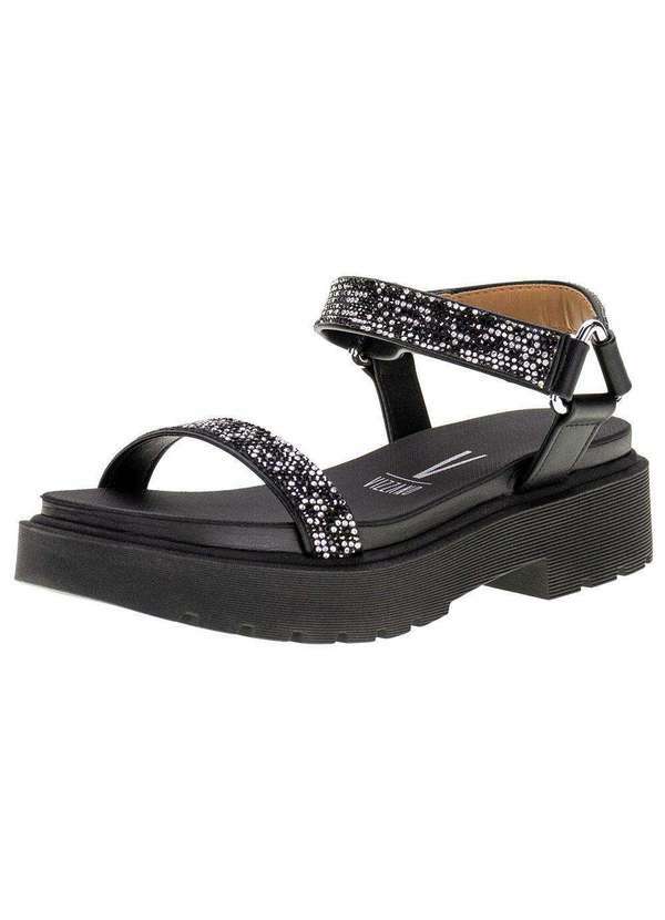 Vizzano - Sandália Feminina Salto Grosso Vizzano 6499103 - Preto