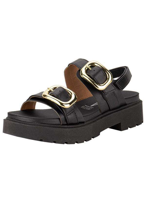 Vizzano - Sandália Feminina Salto Grosso Vizzano 6499115 - Preto