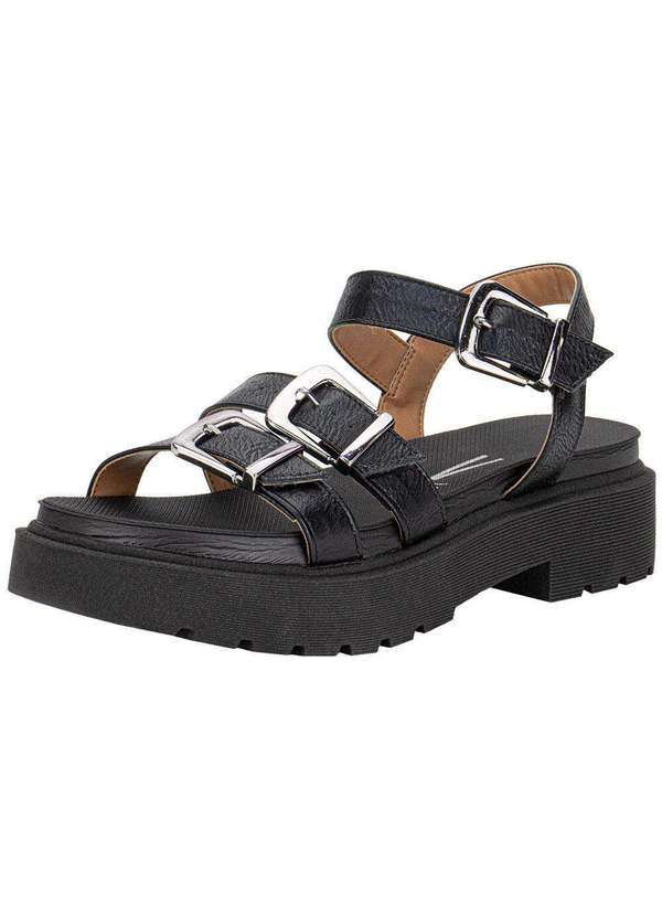 Vizzano - Sandália Feminina Salto Grosso Vizzano 6499121 - Preto