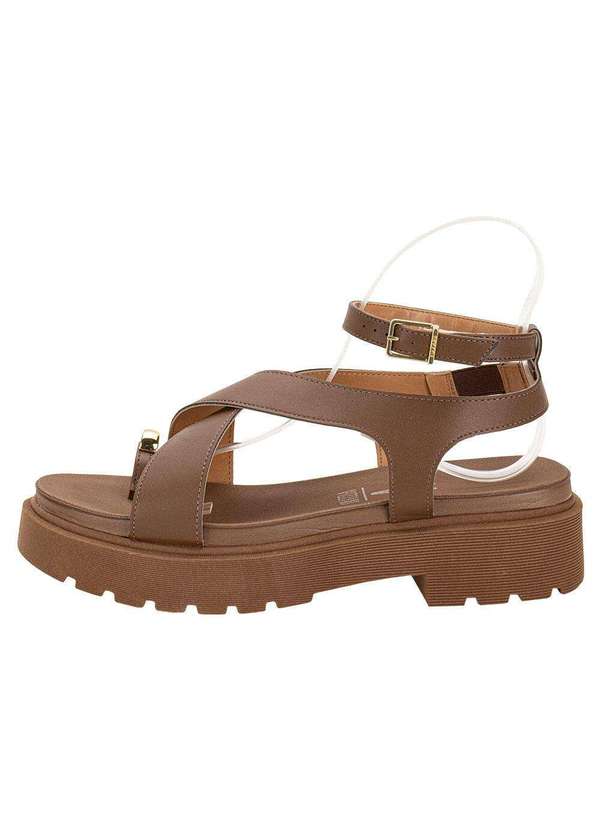 Vizzano - Sandália Feminina Salto Grosso Vizzano 6499122 - Café 2