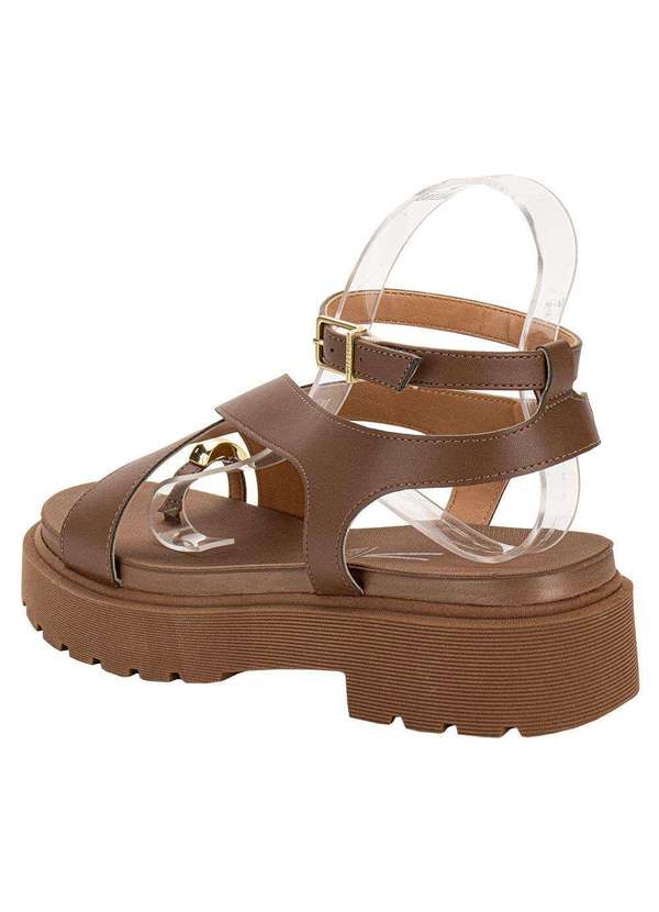 Vizzano - Sandália Feminina Salto Grosso Vizzano 6499122 - Café 3