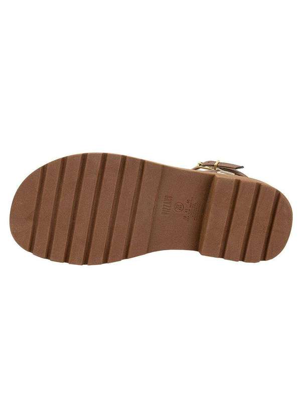 Vizzano - Sandália Feminina Salto Grosso Vizzano 6499122 - Café 4