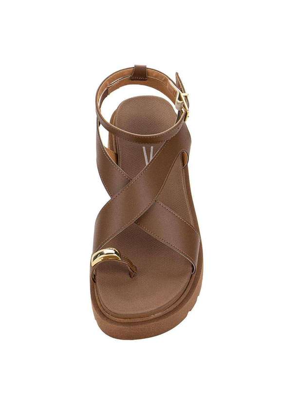 Vizzano - Sandália Feminina Salto Grosso Vizzano 6499122 - Café 5