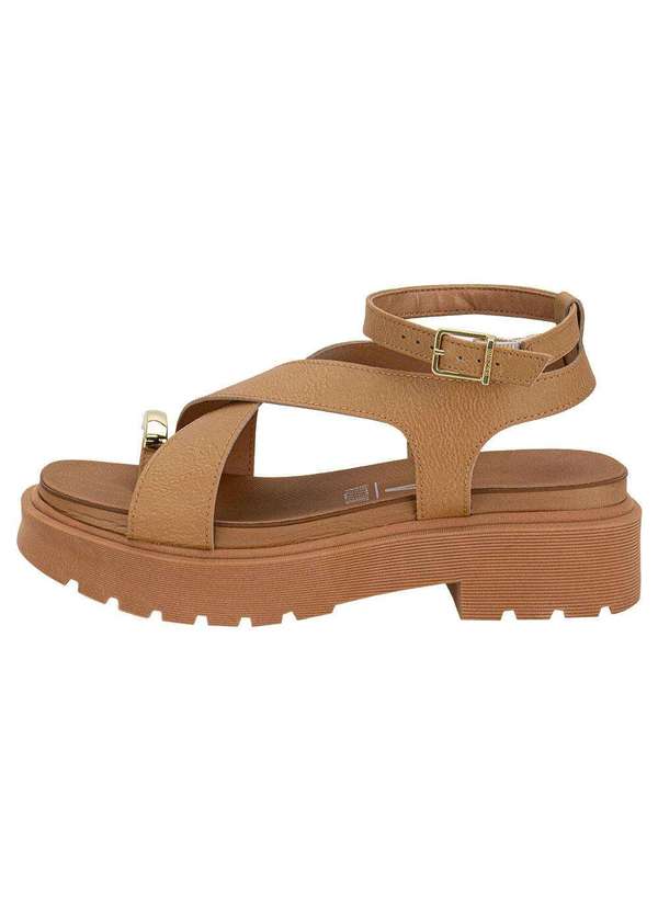 Vizzano - Sandália Feminina Salto Grosso Vizzano 6499122 - Camel 2