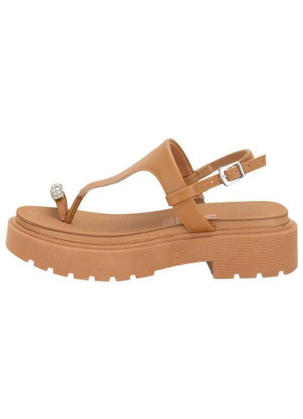 Vizzano - Sandália Feminina Salto Grosso Vizzano 6499135 Camel 2