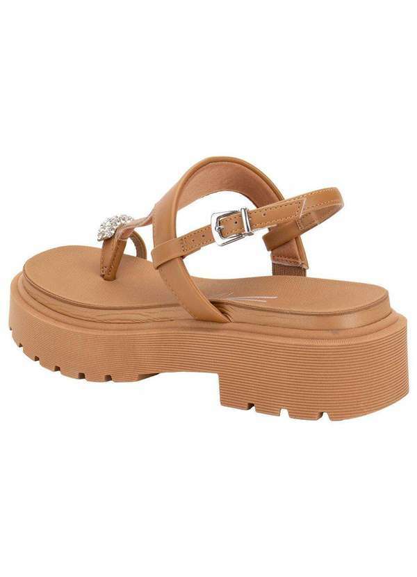 Vizzano - Sandália Feminina Salto Grosso Vizzano 6499135 Camel 3