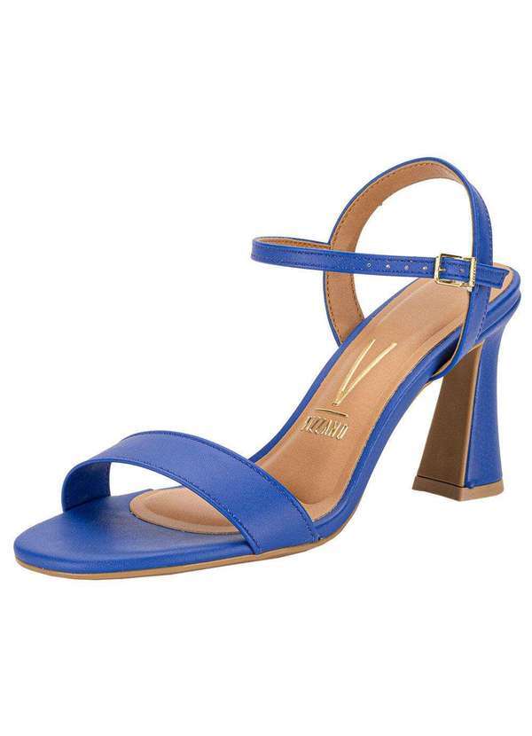 Vizzano - Sandália Feminina Salto Grosso Vizzano 6517100 - Azul