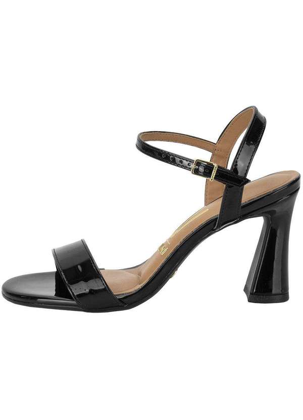 Vizzano - Sandália Feminina Salto Grosso Vizzano 6517100 - Verniz/Preto 2