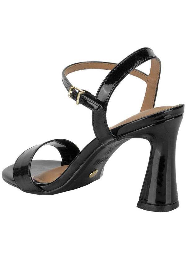 Vizzano - Sandália Feminina Salto Grosso Vizzano 6517100 - Verniz/Preto 3