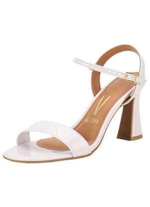 Feminina Vizzano Bege SandÃ¡lia De Salto Grosso Vizzano SandÃ¡lias