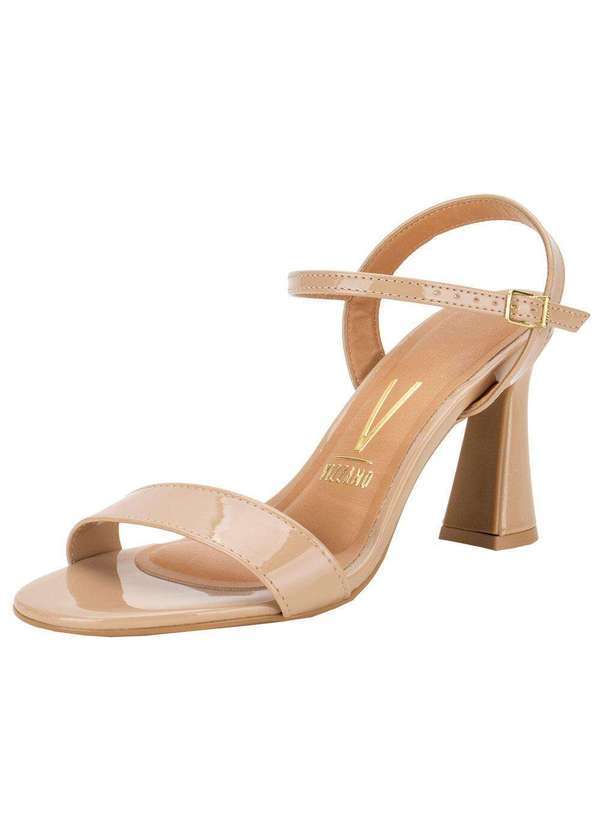 Vizzano - Sandália Feminina Salto Grosso Vizzano 6517100 - Bege