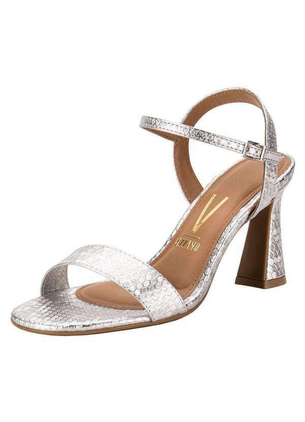 Vizzano - Sandália Feminina Salto Grosso Vizzano 6517200 - Prata