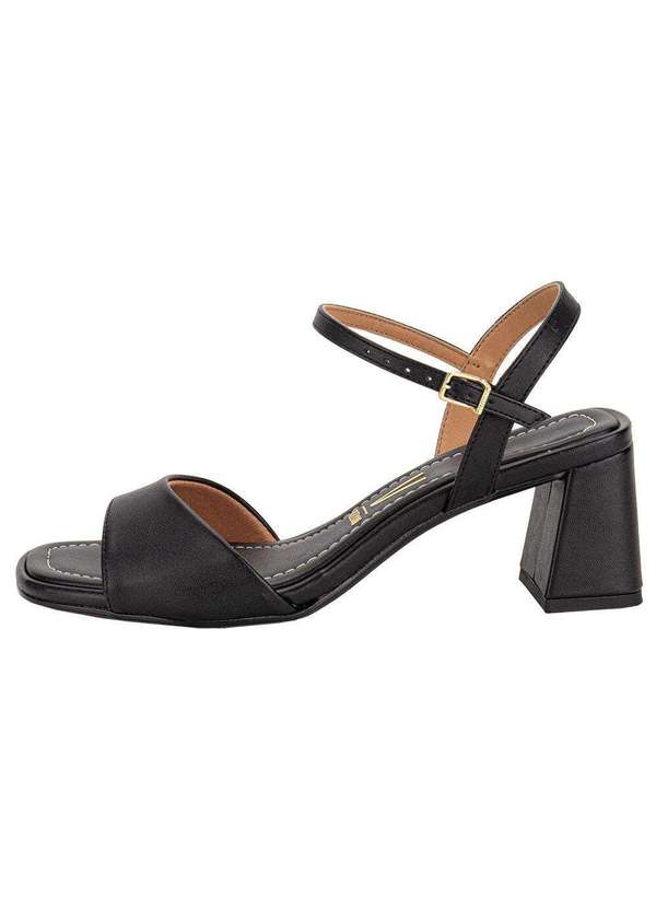 Vizzano - Sandália Feminina Salto Grosso Vizzano 6530101 - Preto 2