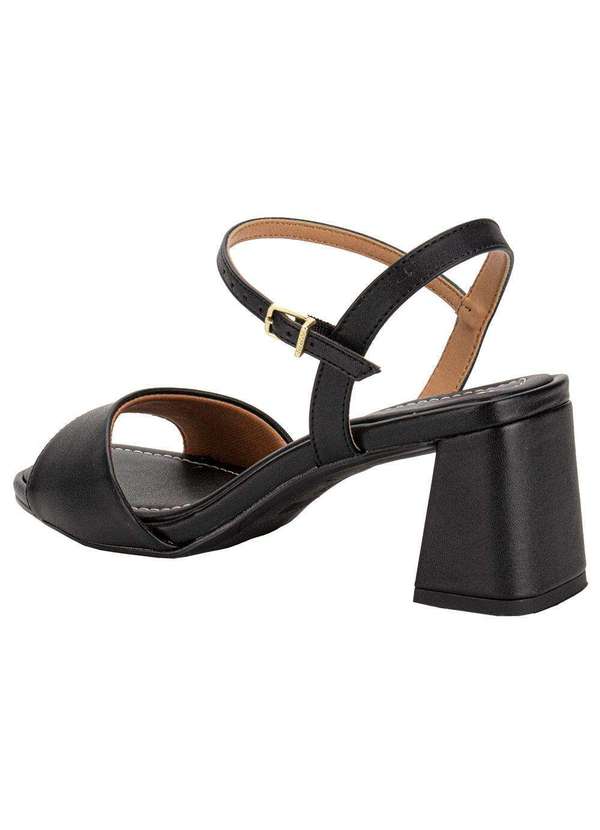 Vizzano - Sandália Feminina Salto Grosso Vizzano 6530101 - Preto 3