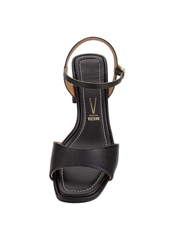 Vizzano - Sandália Feminina Salto Grosso Vizzano 6530101 - Preto 5