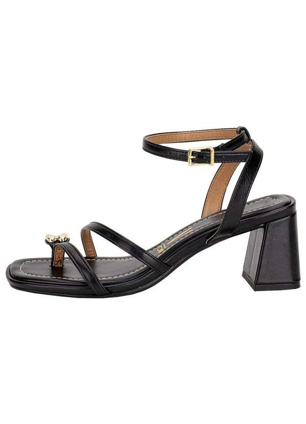 Vizzano - Sandália Feminina Salto Grosso Vizzano 6530105 - Preto 2