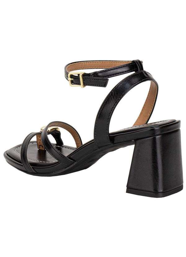 Vizzano - Sandália Feminina Salto Grosso Vizzano 6530105 - Preto 3