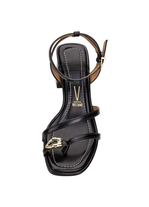Vizzano - Sandália Feminina Salto Grosso Vizzano 6530105 - Preto 5