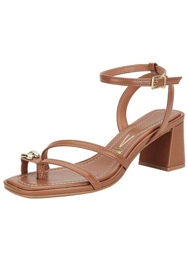Vizzano - Sandália Feminina Salto Grosso Vizzano 6530105 - Camel 1