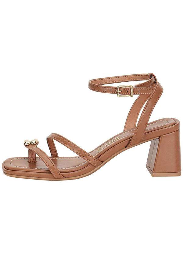 Vizzano - Sandália Feminina Salto Grosso Vizzano 6530105 - Camel 2