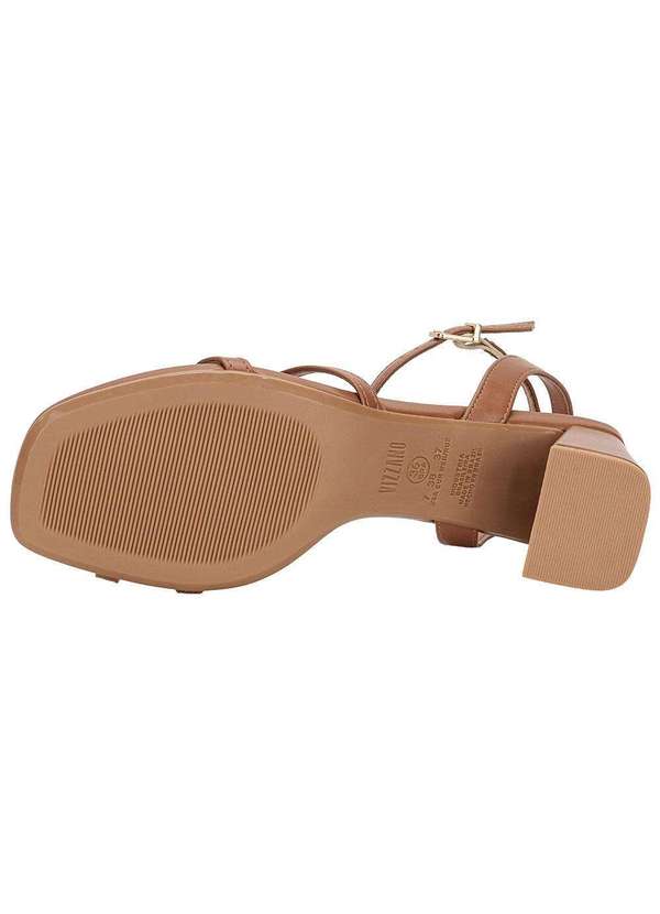Vizzano - Sandália Feminina Salto Grosso Vizzano 6530105 - Camel 4