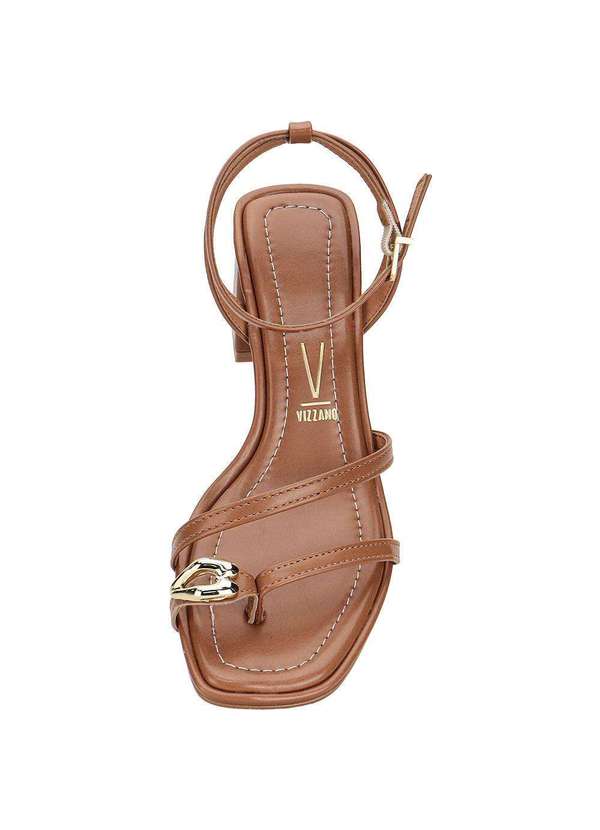 Vizzano - Sandália Feminina Salto Grosso Vizzano 6530105 - Camel 5