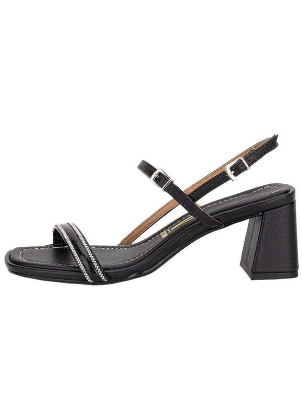 Vizzano - Sandália Feminina Salto Grosso Vizzano 6530108 - Preto 2