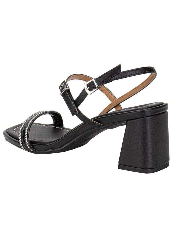 Vizzano - Sandália Feminina Salto Grosso Vizzano 6530108 - Preto 3