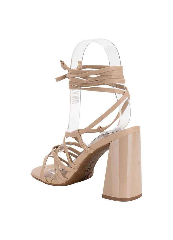 Vizzano - Sandália Feminina Salto Grosso Vizzano Rio 6480201 - Bege 3