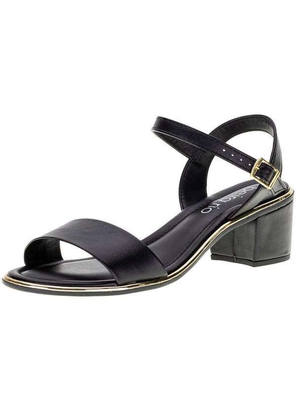 Beira Rio - Sandália Feminina Salto Médio Beira Rio - 8379203 - Preto