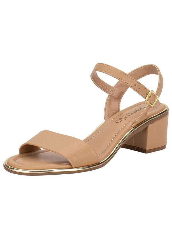 Beira Rio - Sandália Feminina Salto Médio Beira Rio - 8379203 - Caramelo 1