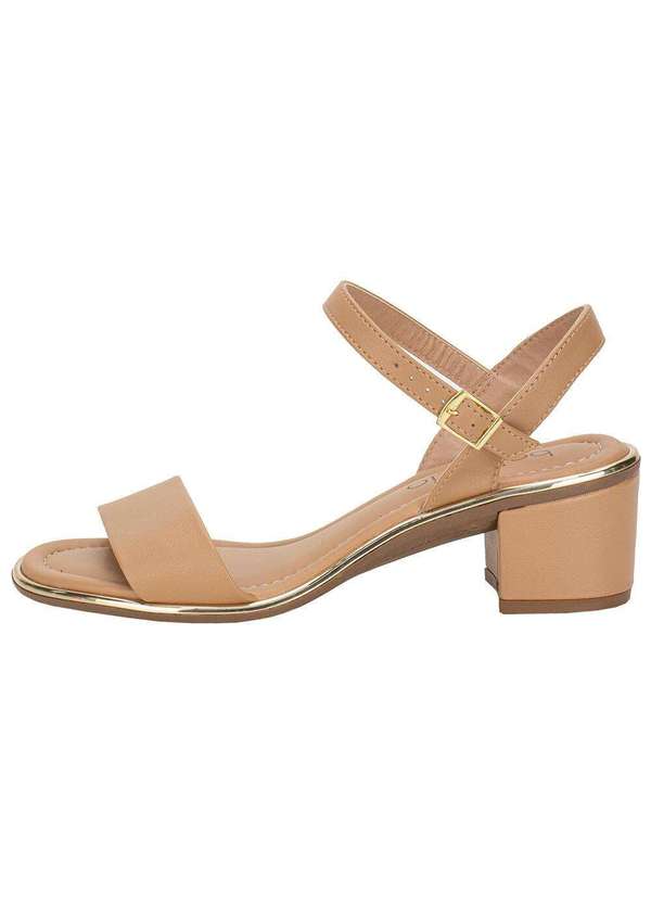 Beira Rio - Sandália Feminina Salto Médio Beira Rio - 8379203 - Caramelo 2