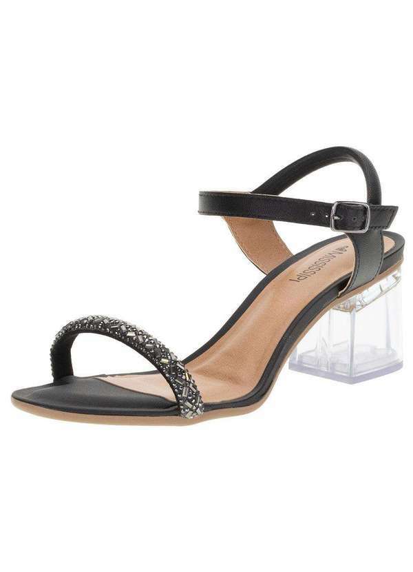 Mississipi - Sandália Feminina Salto Médio Mississipi - Q7611 - Preto