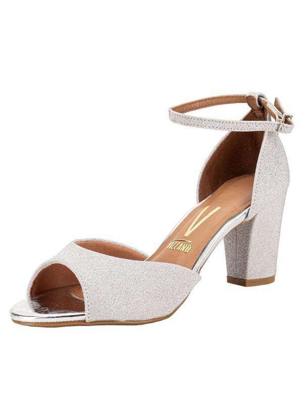 Vizzano - Sandália Feminina Salto Médio Vizzano - 6262206 Prata 02