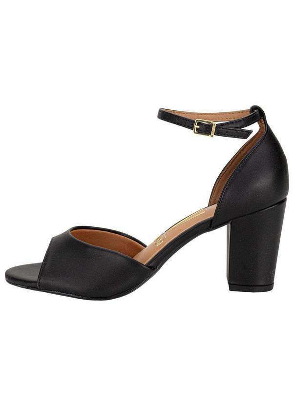 Vizzano - Sandália Feminina Salto Médio Vizzano - 6262206 Preto 01 2