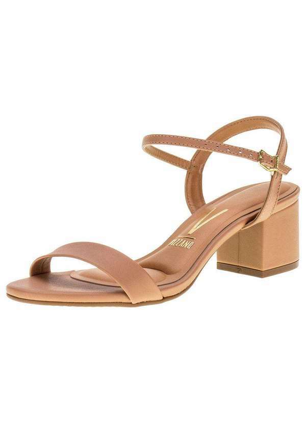 Vizzano - Sandália Feminina Salto Médio Vizzano - 6291900 - Bege 02