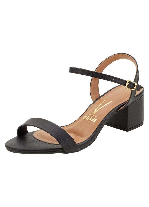 Vizzano - Sandália Feminina Salto Médio Vizzano - 6291900 - Preto 1