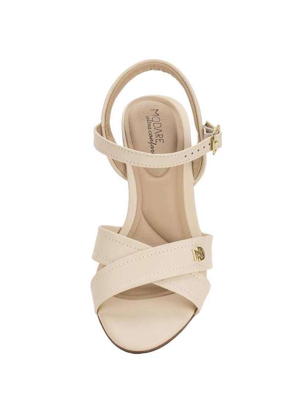 Modare - Sandália Feminina Salto Taça Modare 7202101 - Natural 5