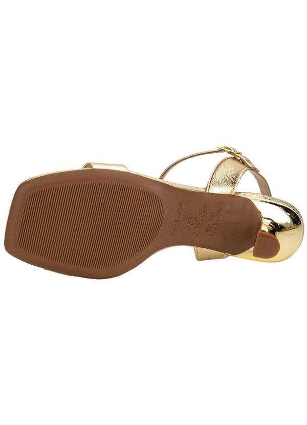 Moleca - Sandália Feminina Salto Taça Moleca 5523301 Ouro 4