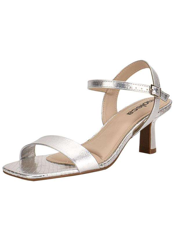 Moleca - Sandália Feminina Salto Taça Moleca 5523301 Prata