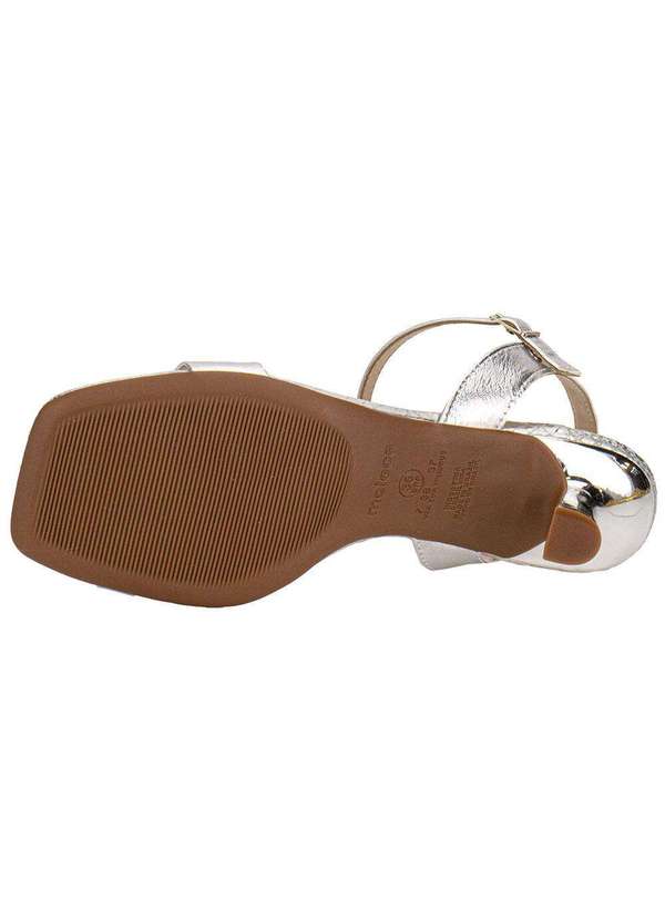 Moleca - Sandália Feminina Salto Taça Moleca 5523301 Prata 4