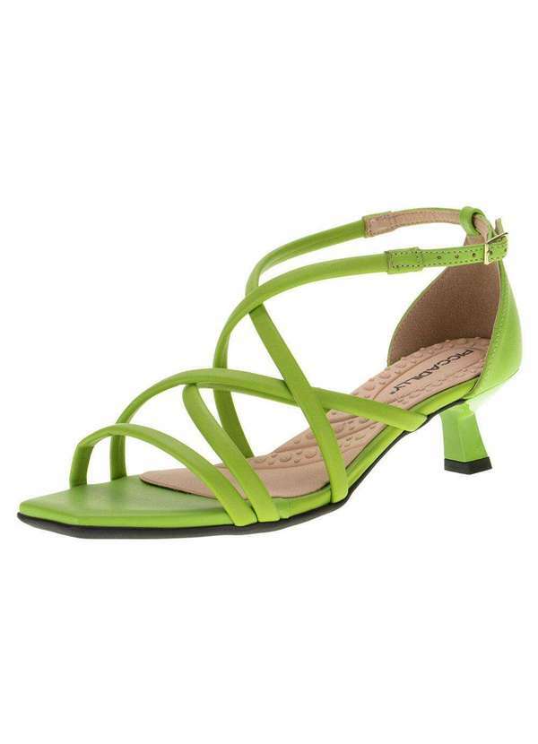 Piccadilly - Sandália Feminina Salto Taça Piccadilly 588005 - Verde